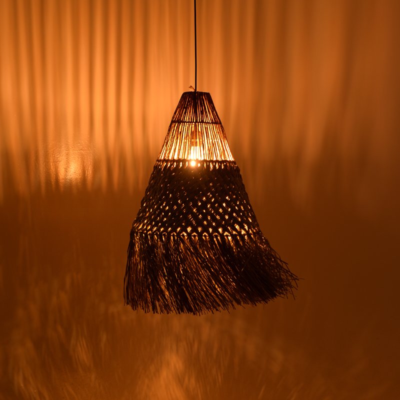 Φωτιστικό οροφής Vajem Inart mendong σε φυσική απόχρωση 50x50x70εκ - Image 2