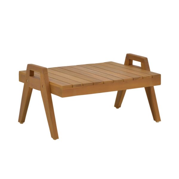 Τραπεζάκι ξαπλώστρας Kally House Genius teak ξύλο σε φυσική απόχρωση 66x49.5x34εκ