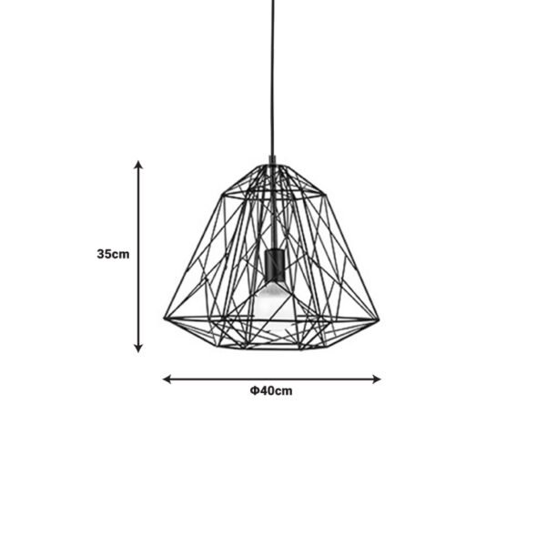 Φωτιστικό οροφής Uamlen House Genius μαύρο μέταλλο 40x35εκ - Image 2