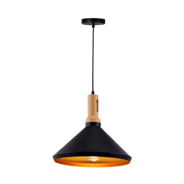 Φωτιστικό οροφής Denvel House Genius μαύρο-χρυσό μέταλλο Φ35x24εκ