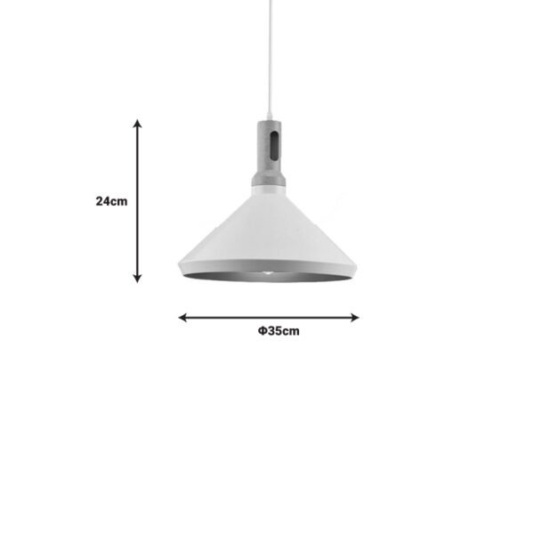Φωτιστικό οροφής Denvel House Genius λευκό-χρυσό μέταλλο Φ35x24εκ - Image 2