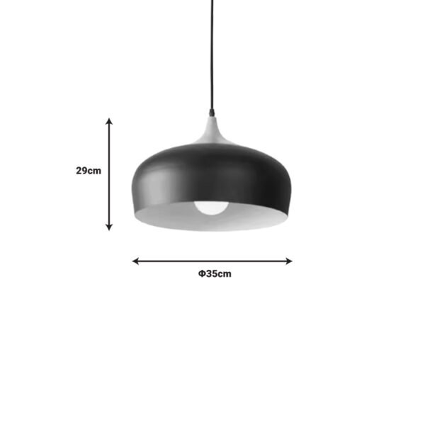 Φωτιστικό οροφής Pedrity House Genius μαύρο μέταλλο Φ35x29εκ - Image 2