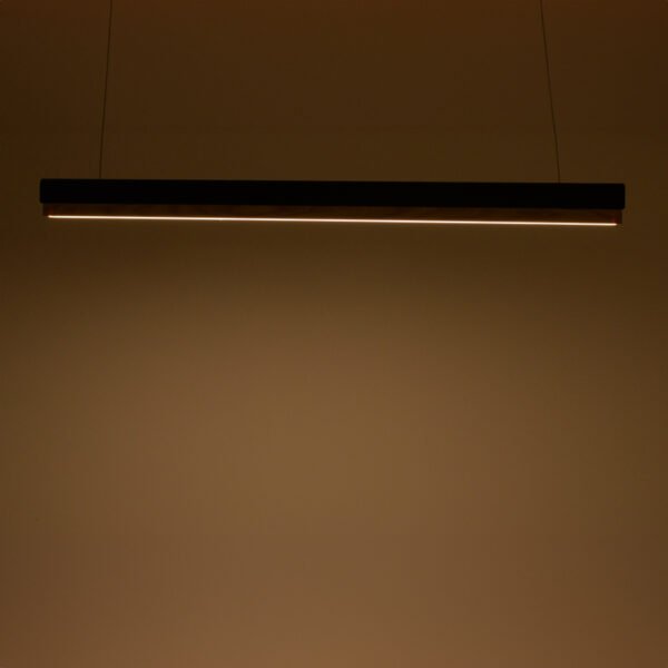 Φωτιστικό οροφής Rafmole House Genius led μαύρο μέταλλο-ξύλο 120x7.5εκ - Image 2