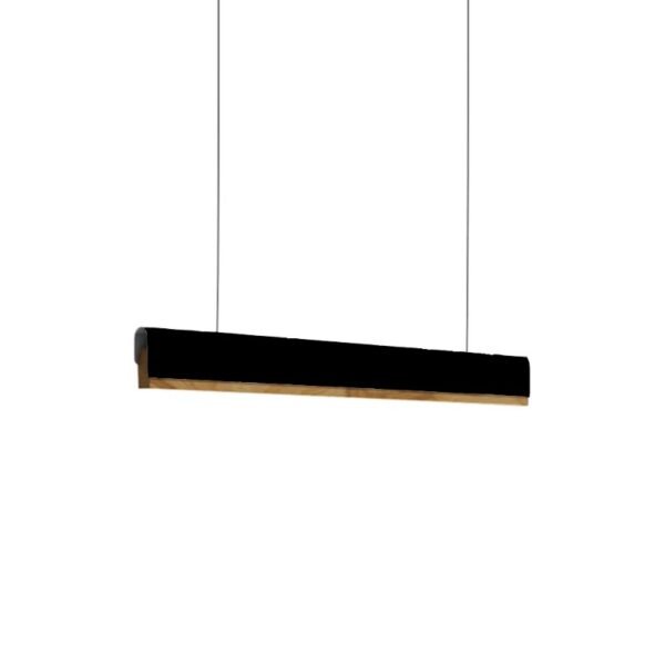 Φωτιστικό οροφής Rafmole House Genius led μαύρο μέταλλο-ξύλο 120x7.5εκ