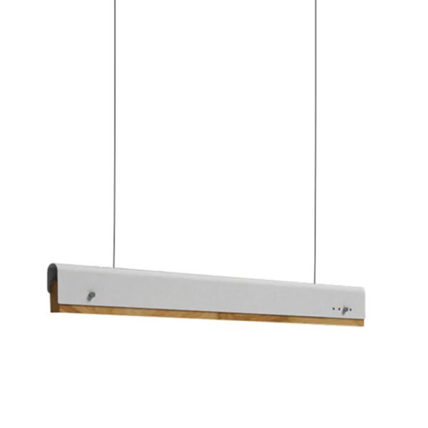 Φωτιστικό οροφής Rafmole House Genius Led λευκό μέταλλο-ξύλο 120x7.5εκ