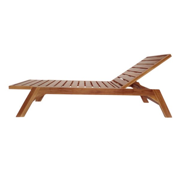 Ξαπλώστρα Melop House Genius teak ξύλο σε φυσική απόχρωση 200x70x35εκ - Image 4