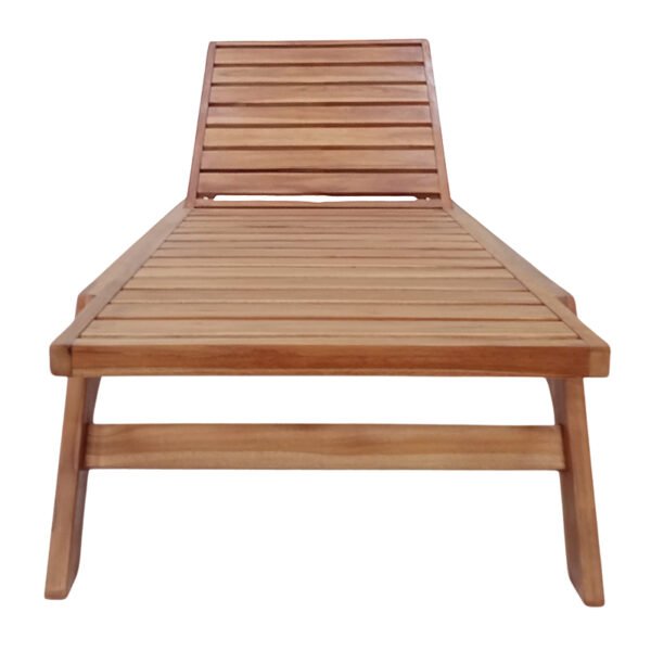 Ξαπλώστρα Melop House Genius teak ξύλο σε φυσική απόχρωση 200x70x35εκ - Image 5