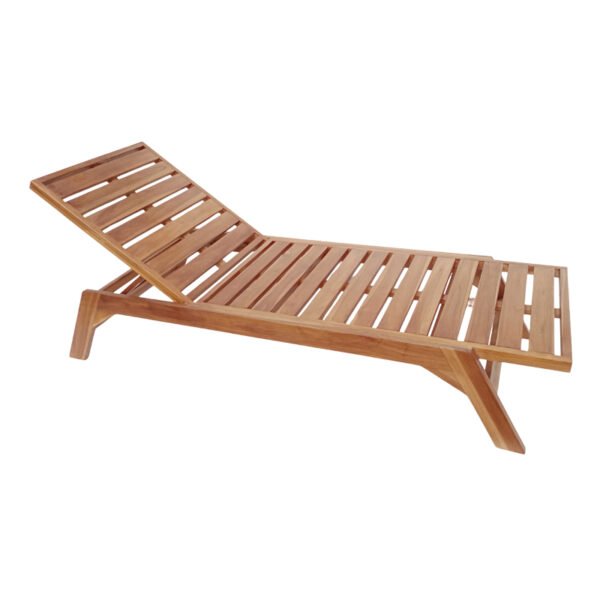 Ξαπλώστρα Melop House Genius teak ξύλο σε φυσική απόχρωση 200x70x35εκ