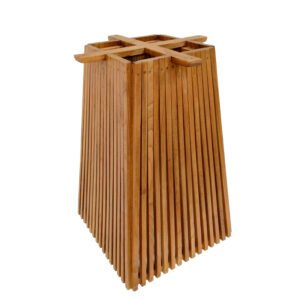 Βάση τραπεζιού μπαρ εσωτερικού χώρου Darius House Genius mindi ξύλο σε φυσική απόχρωση 60x60x90εκ