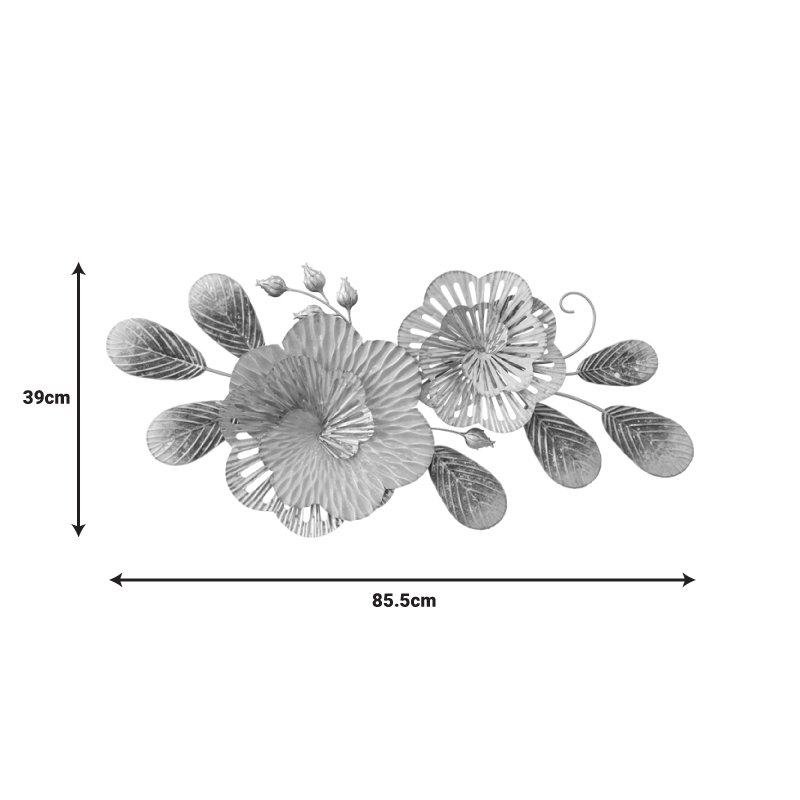 Διακοσμητικό τοίχου Barney Inart μέταλλο σε χρυσή-λευκή απόχρωση 85.5x39x5.5εκ - Image 2