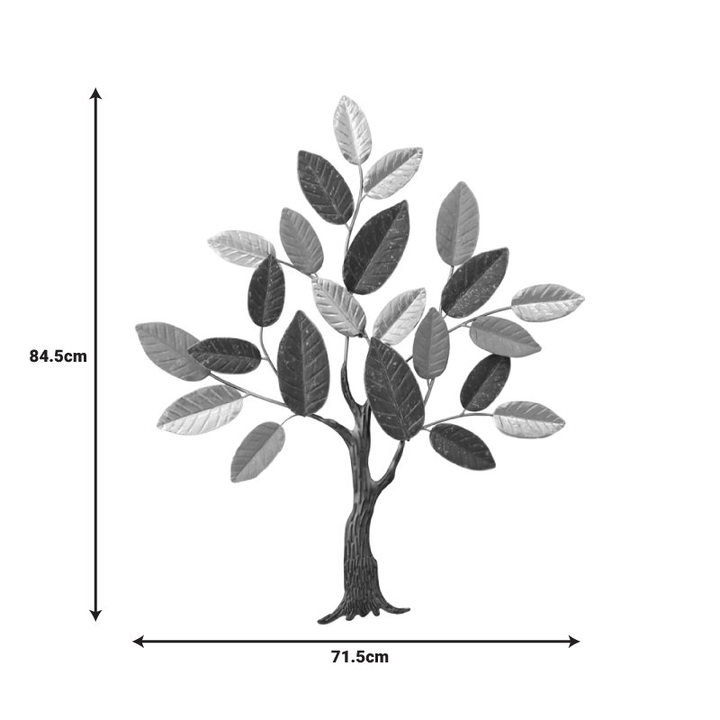 Διακοσμητικό τοίχου Oliver Inart μέταλλο σε χρυσή-μαύρη-γκρι απόχρωση 71.5x84.5x4εκ - Image 2