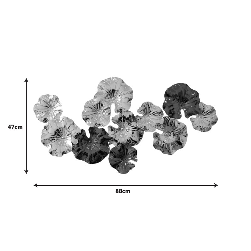 Διακοσμητικό τοίχου Merinda Inart μέταλλο σε χρυσή-μαύρη απόχρωση 88x47x5εκ - Image 2