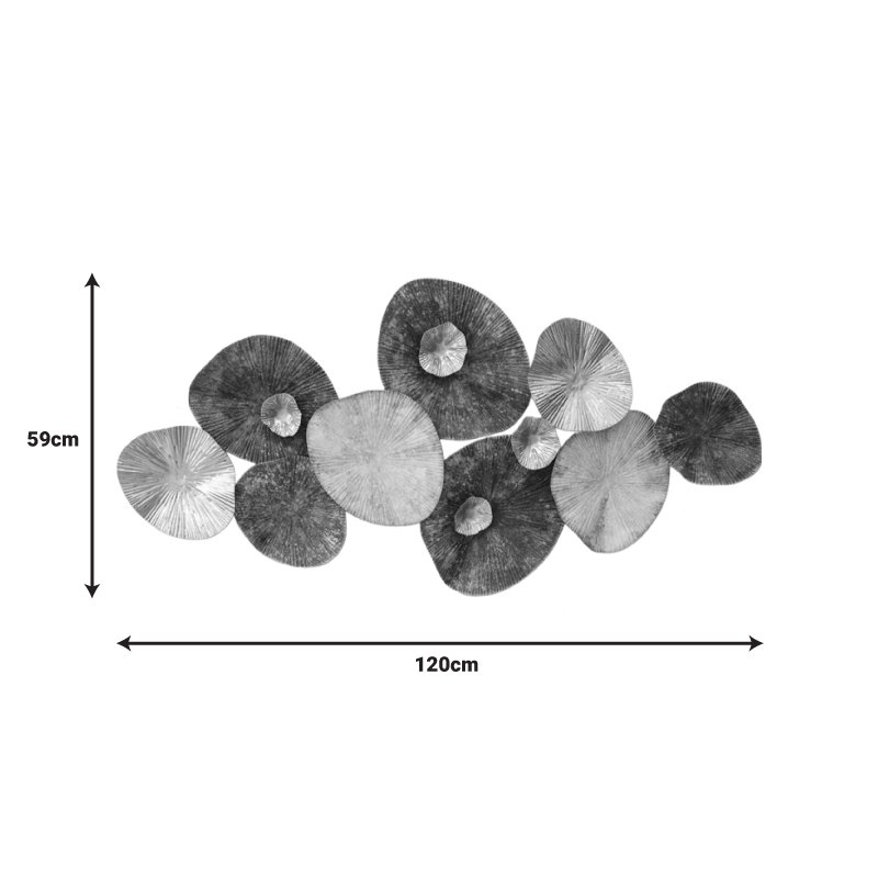 Διακοσμητικό τοίχου Salie Inart μέταλλο σε χρυσή-ροζ-κόκκινη απόχρωση 120x59x7εκ - Image 2