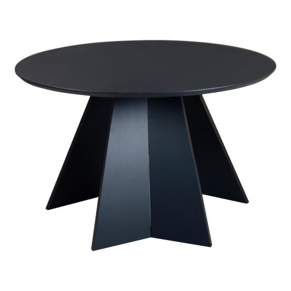 Τραπέζι Bibble House Genius MDF σε μαύρη απόχρωση Φ120x76εκ