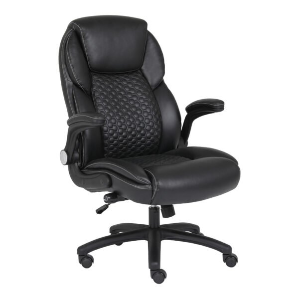 Καρέκλα γραφείου διευθυντή Desain House Genius pu σε μαύρη απόχρωση 74x73x108-116εκ
