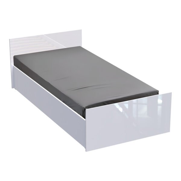 Κρεβάτι μονό Afina House Genius σε λευκή glossy απόχρωση 90x200εκ