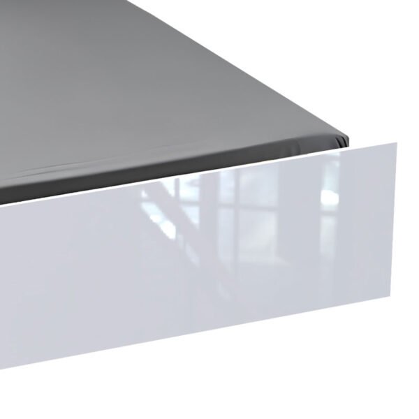 Κρεβάτι διπλό Afina House Genius σε λευκή glossy απόχρωση 160x200εκ - Image 3