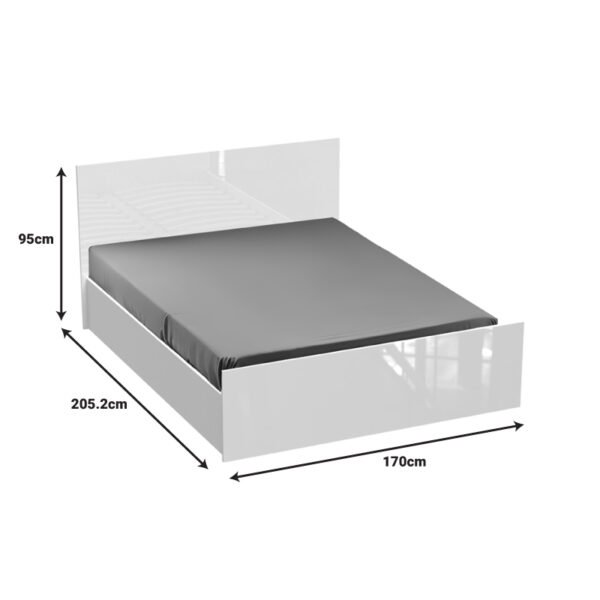 Κρεβάτι διπλό Afina House Genius σε λευκή glossy απόχρωση 160x200εκ - Image 4