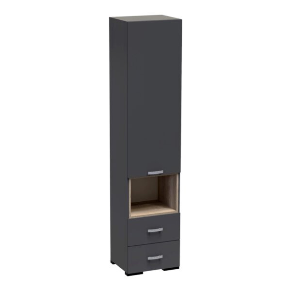 Βιτρίνα-στήλη Toscana House Genius σε ανθρακί απόχρωση 50x42x222.5εκ