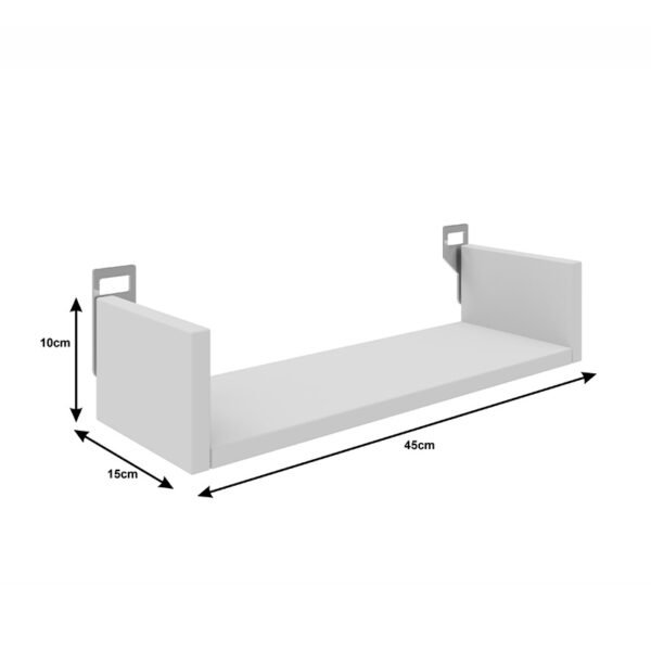 Ραφιέρα τοίχου Derva House Genius σε cement γκρι απόχρωση 45x15x10cm - Image 3