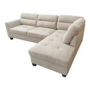 Γωνιακός καναπές αριστερή γωνία Camile House Genius ύφασμα σε μπεζ απόχρωση 270x174x95εκ