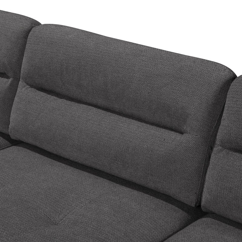 Γωνιακός καναπές δεξιά γωνία Camile House Genius ύφασμα σε ανθρακί απόχρωση 270x174x95εκ - Image 5