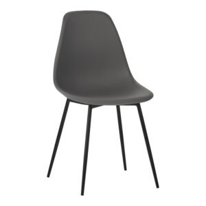 Καρέκλα Ballen House Genius pp ανθρακί με μαύρα μεταλλικά πόδια 41.5x53x84.5εκ