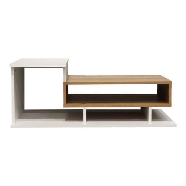 Τραπέζι σαλονιού Nuvele House Genius σε λευκή-sonoma απόχρωση 90x50x35εκ - Image 2