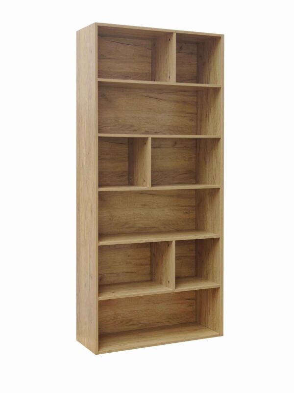 Βιβλιοθήκη Evergin House Genius mdf σε oak απόχρωση 80x30x180εκ - Image 2