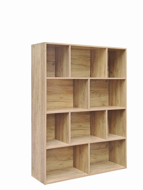 Βιβλιοθήκη Evergin House Genius mdf σε oak απόχρωση 100x30x135εκ - Image 2