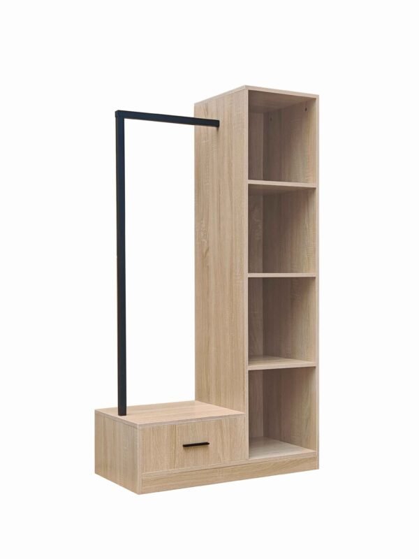 Έπιπλο εισόδου Erdeco House Genius mdf σε φυσική απόχρωση 80x40x150εκ - Image 2