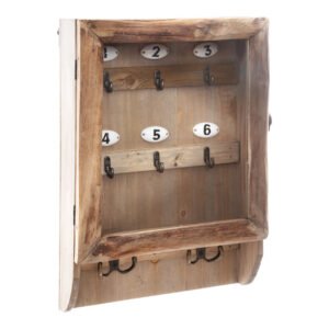 Κλειδοθήκη τοίχου Keledy House Genius ξύλο ελάτου σε φυσική απόχρωση 26.4x8x38εκ