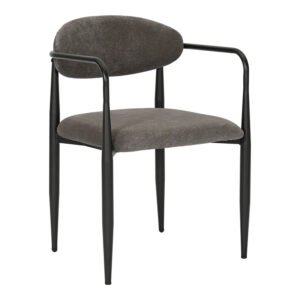 Πολυθρόνα Kalone House Genius ύφασμα σε ανθρακί απόχρωση 56x55x78εκ