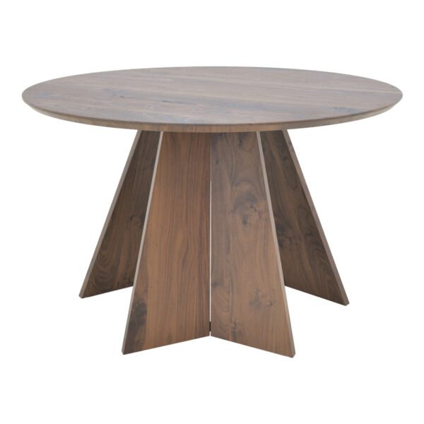 Τραπέζι Bibble House Genius mdf σε καρυδί απόχρωση Φ120x76εκ - Image 2