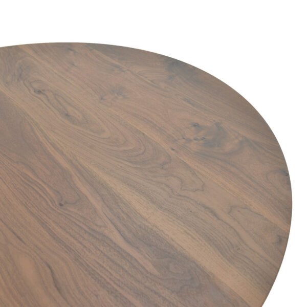 Τραπέζι Bibble House Genius mdf σε καρυδί απόχρωση Φ120x76εκ - Image 4