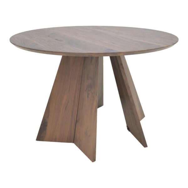 Τραπέζι Bibble House Genius mdf σε καρυδί απόχρωση Φ120x76εκ