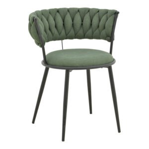 Πολυθρόνα Alkia I House Genius ύφασμα σε χακί απόχρωση- πόδι μαύρο μέταλλο 57x58.5x72εκ