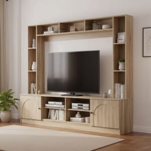 Σύνθετο σαλονιού Ambera House Genius σε sonoma απόχρωση 200x40x171.5εκ