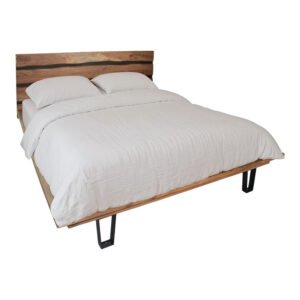 Κρεβάτι Imena House Genius διπλό μασίφ ξύλο σε φυσική απόχρωση 160x200εκ