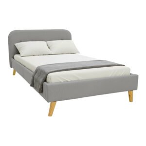 Κρεβάτι LumiLux House Genius ύφασμα σε γκρι απόχρωση 160x200εκ