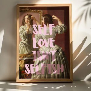 Πίνακας Selef House Genius με ψηφιακή εκτύπωση και πλαίσιο 33x1.5x48εκ