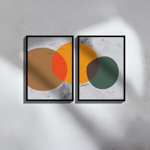 Πίνακας Derdia I House Genius δίπτυχος με ψηφιακή εκτύπωση και πλαίσιο 33x1.5x48εκ