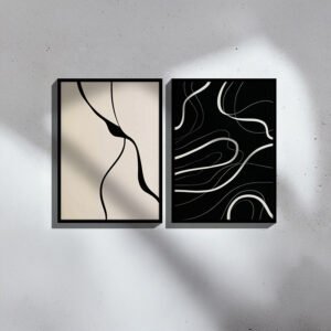 Πίνακας Bennez I House Genius δίπτυχος με ψηφιακή εκτύπωση και πλαίσιο 33x1.5x48εκ