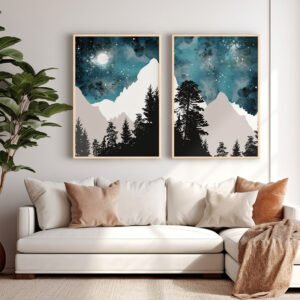 Πίνακας Grezio House Genius δίπτυχος με ψηφιακή εκτύπωση και πλαίσιο 33x1.5x48εκ