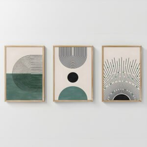 Πίνακας Kertia House Genius τρίπτυχος με ψηφιακή εκτύπωση και πλαίσιο 33x1.5x48εκ