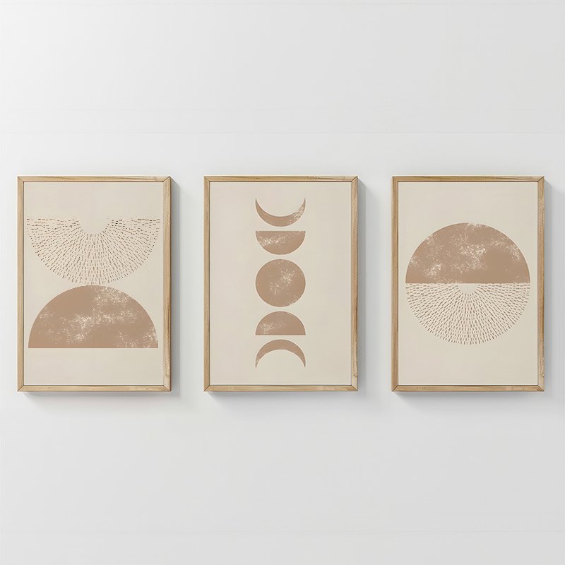 Πίνακας Kriky House Genius τρίπτυχος με ψηφιακή εκτύπωση και πλαίσιο 33x1.5x48εκ