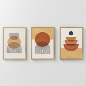 Πίνακας Mireta House Genius τρίπτυχος με ψηφιακή εκτύπωση και πλαίσιο 33x1.5x48εκ