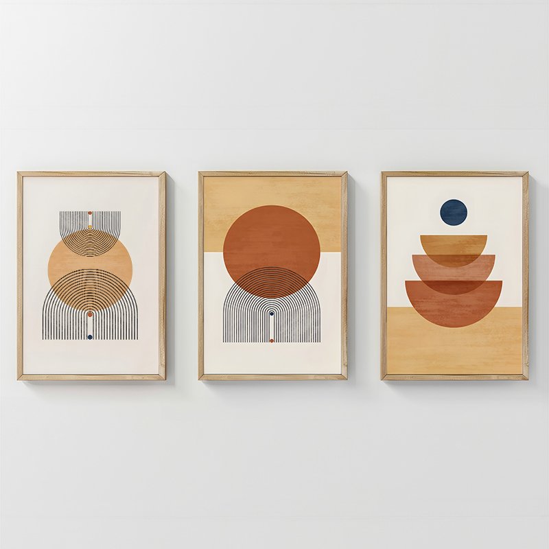 Πίνακας Mireta House Genius τρίπτυχος με ψηφιακή εκτύπωση και πλαίσιο 33x1.5x48εκ