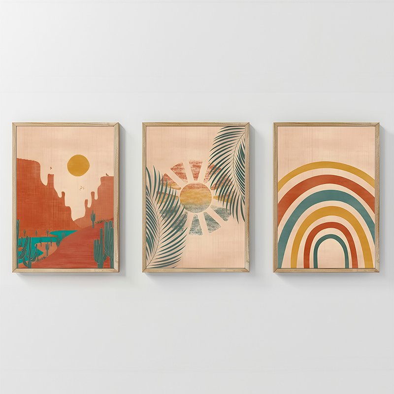 Πίνακας Delea House Genius τρίπτυχος με ψηφιακή εκτύπωση και πλαίσιο 33x1.5x48εκ