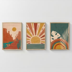 Πίνακας Bemvy House Genius τρίπτυχος με ψηφιακή εκτύπωση και πλαίσιο 33x1.5x48εκ